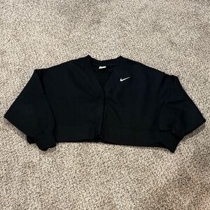 Nike Black Cropped Cardigan Size XS